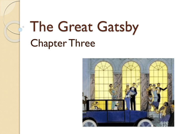 The great gatsby chapter 3 questions