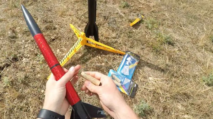 A model rocket is constructed with a motor