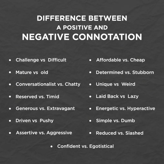 Which sentence uses words with negative connotations